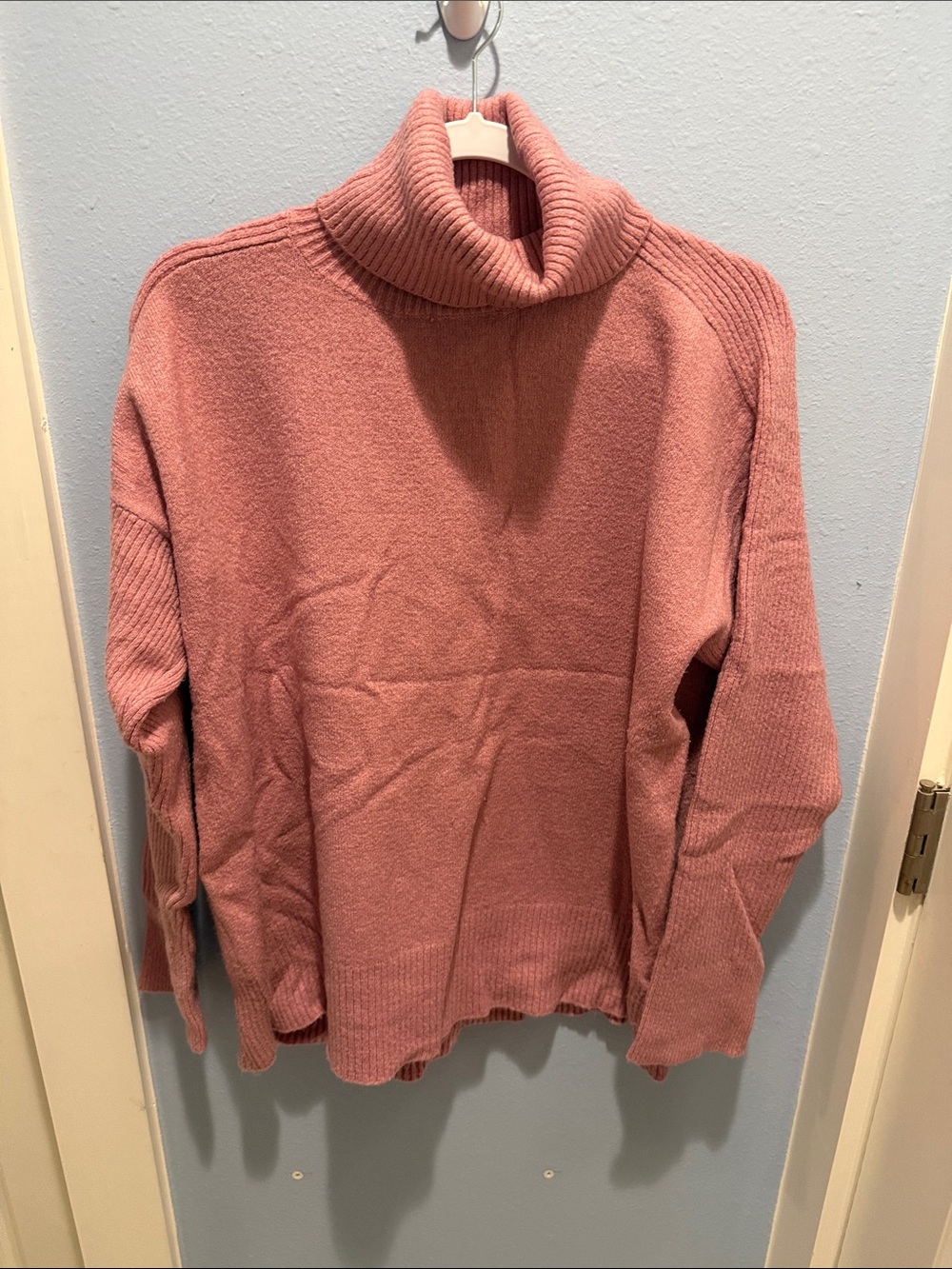 Calvin Klein Bundle of 2 Dusty Rose Turtleneck/Cream Sweaters